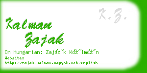 kalman zajak business card